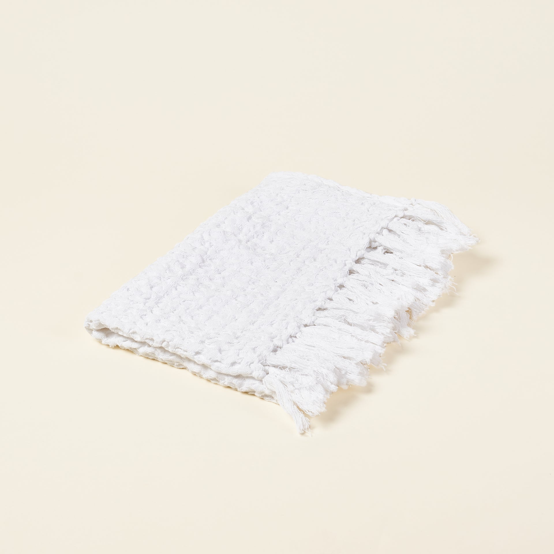 Bora Waffle Hand Towel - White