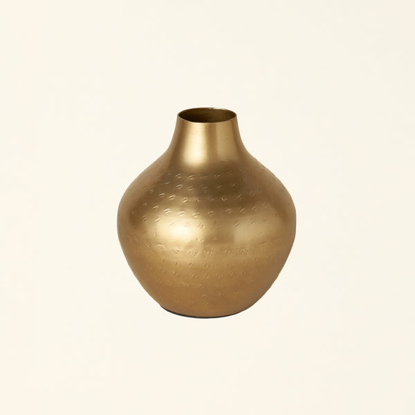 Brass Hammered Vase