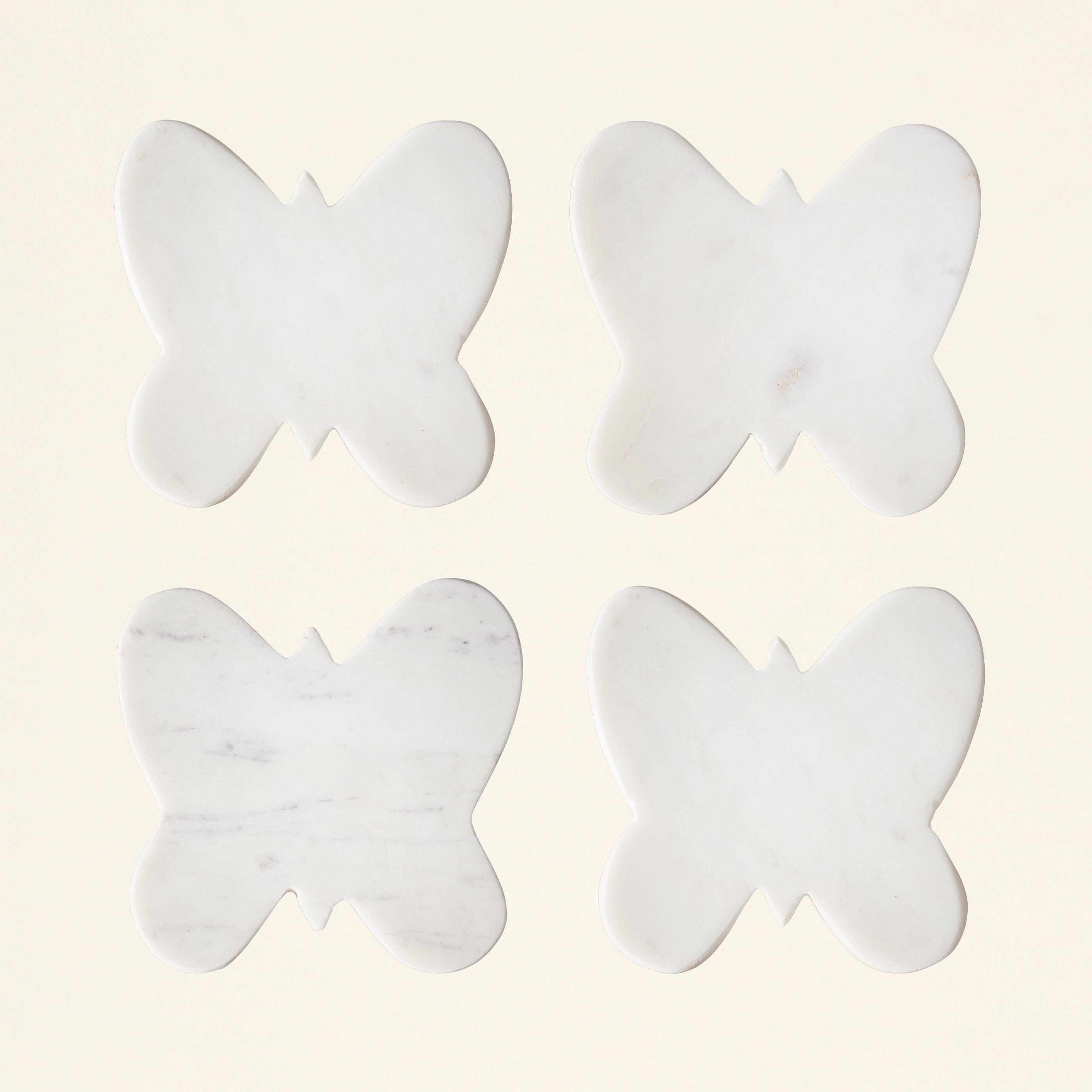 Butterfly Marble Coasters - Set of 4