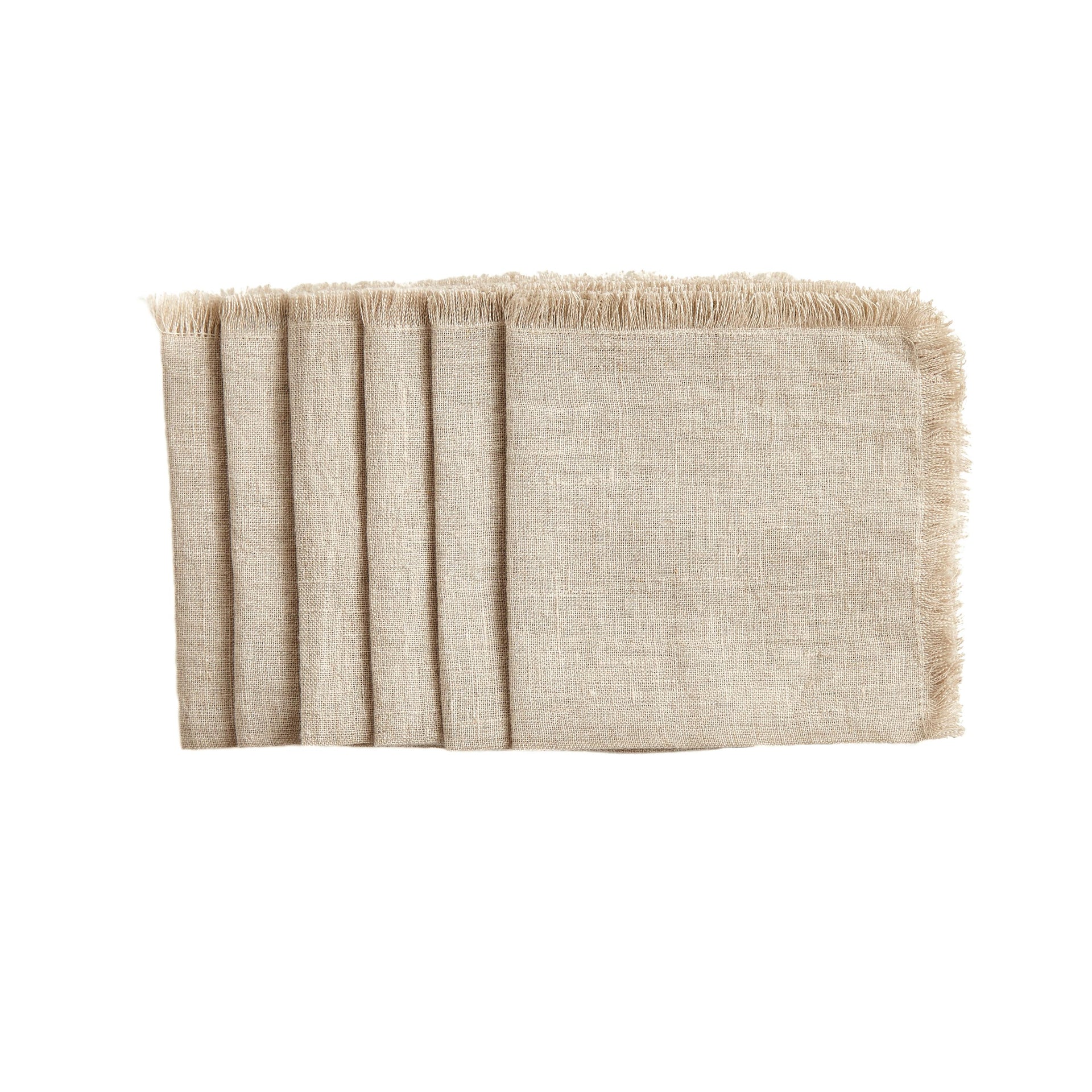 Linen Cocktail Napkins - Set of 6