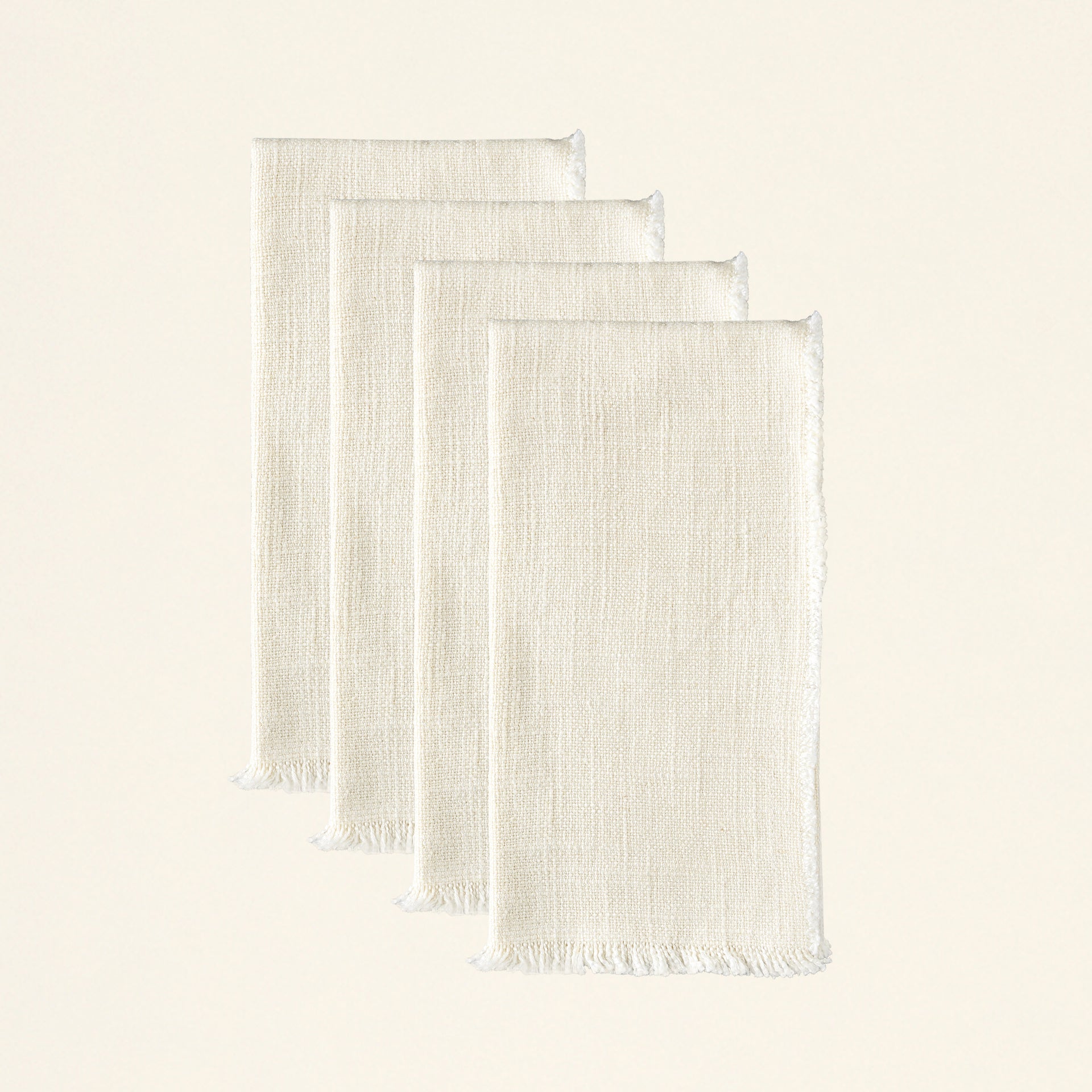 Cream Linen Napkin Set - Set of 4