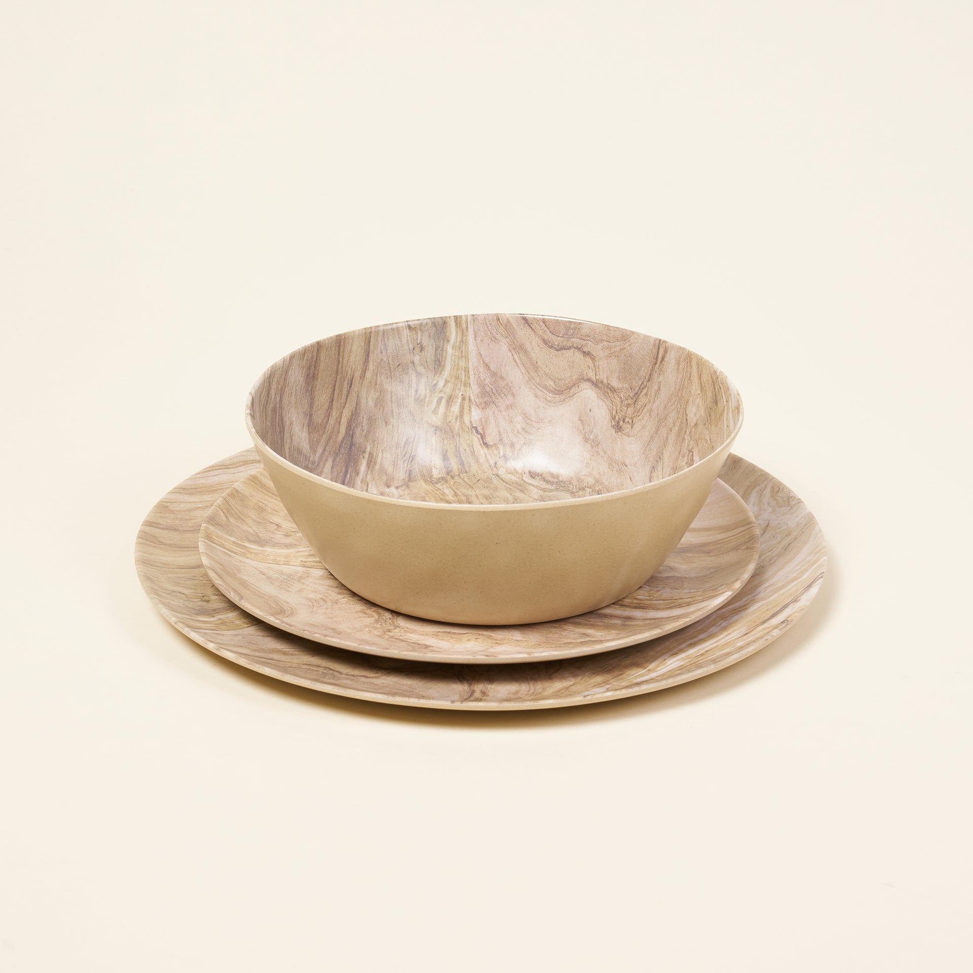 Desert Wood Melamine Dinnerware