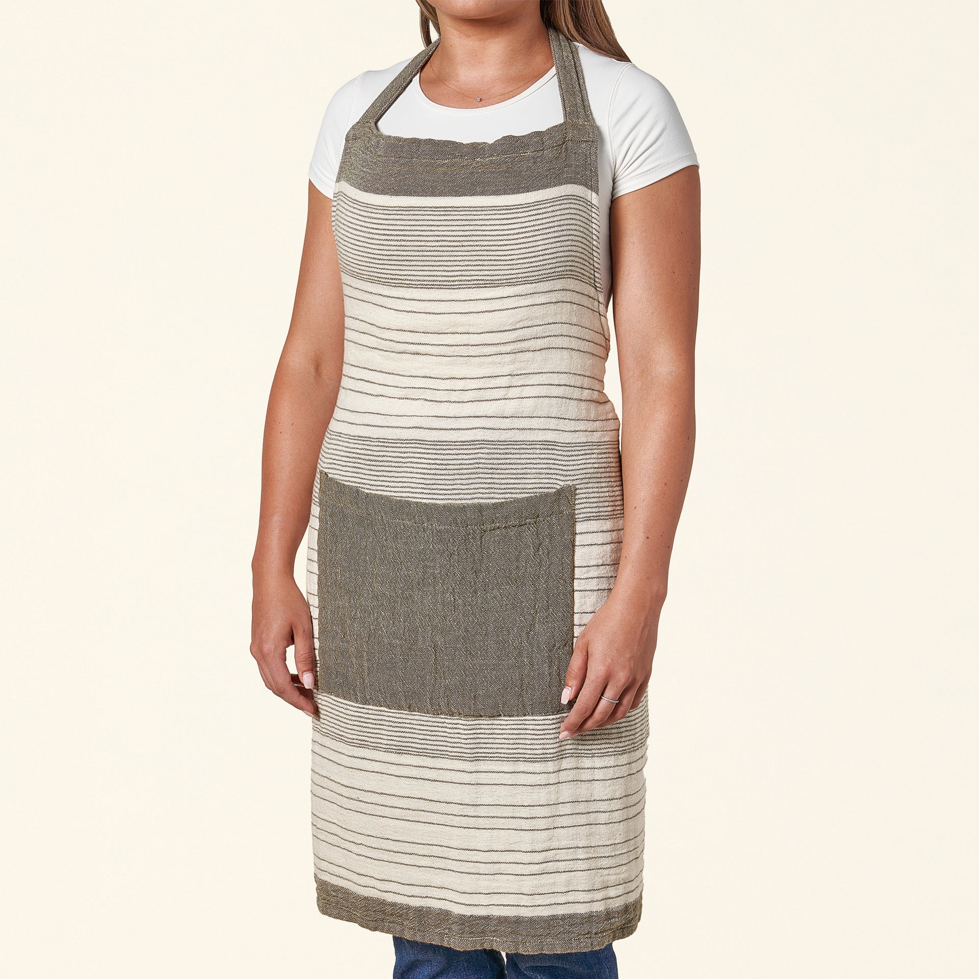 Double Cloth Sage Apron