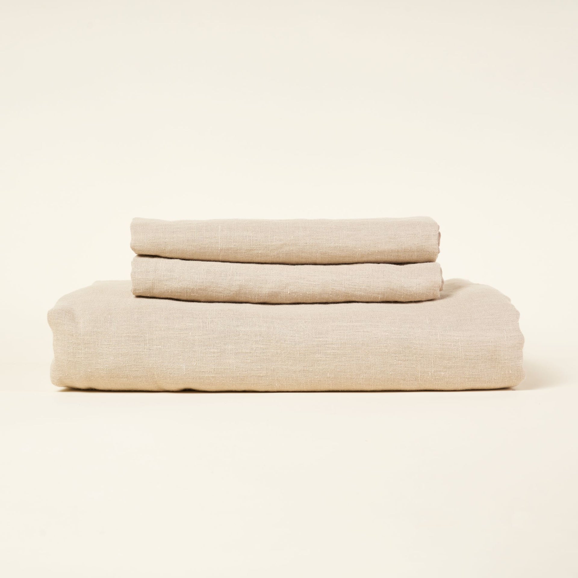 European Linen Duvet Cover Set - Natural