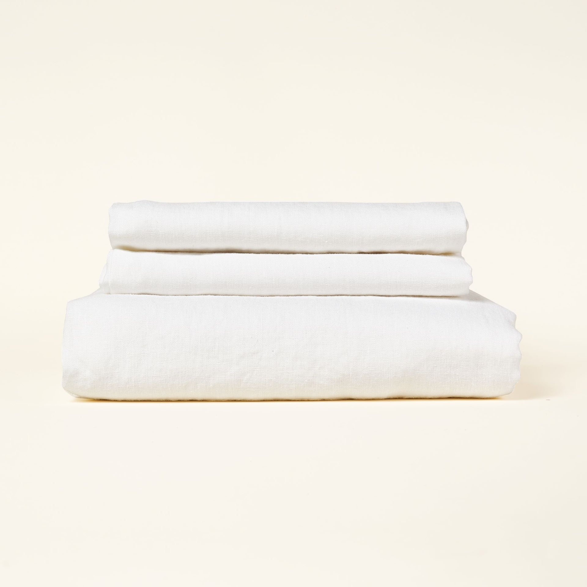 European Linen Duvet Cover Set - White