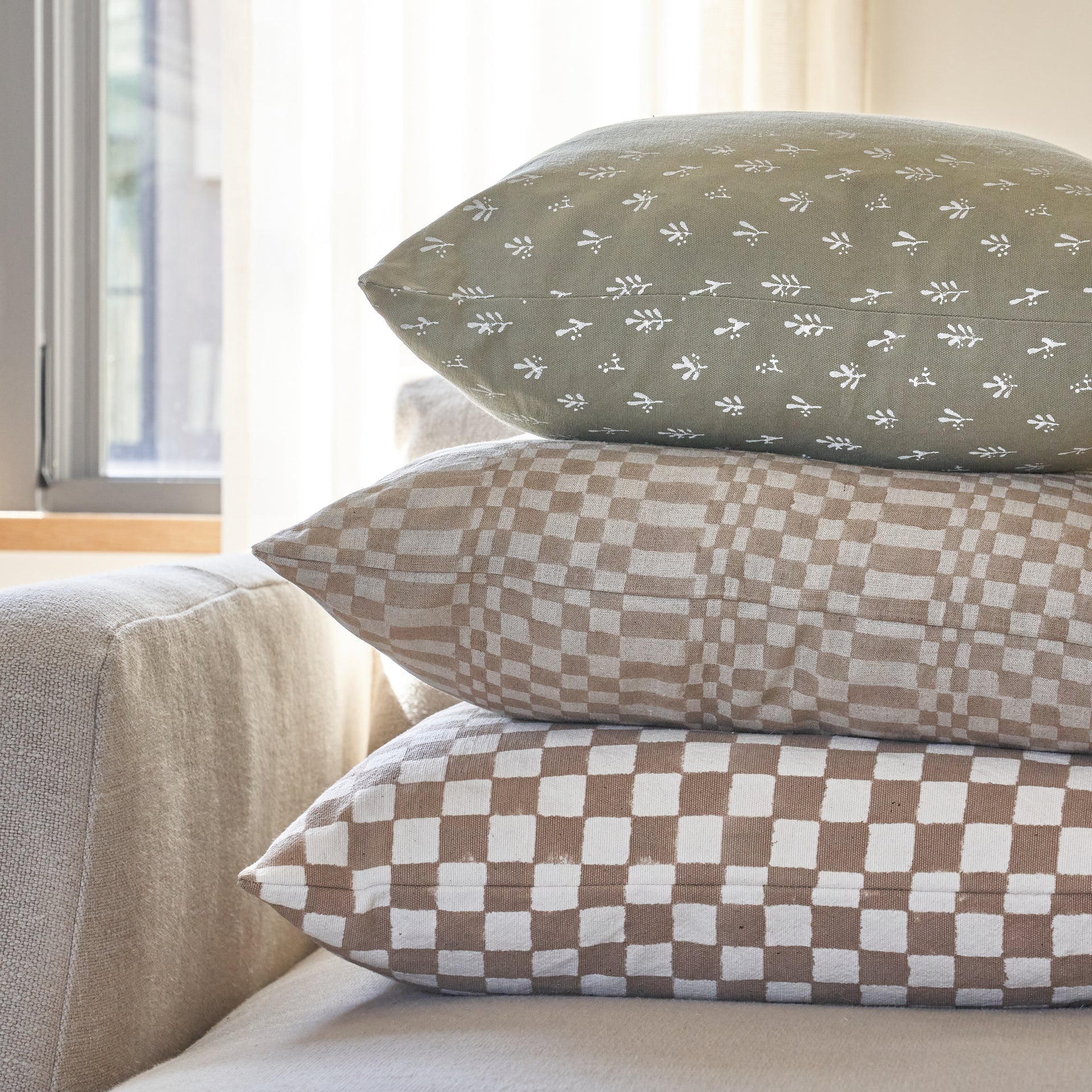 KMH x Ginger Sparrow -  Checkered Pillow Cover  2