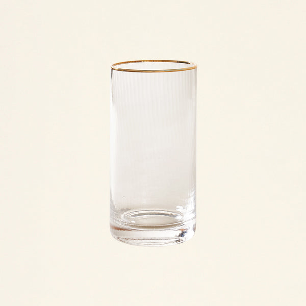 Gold Rim Optic Highball Glass