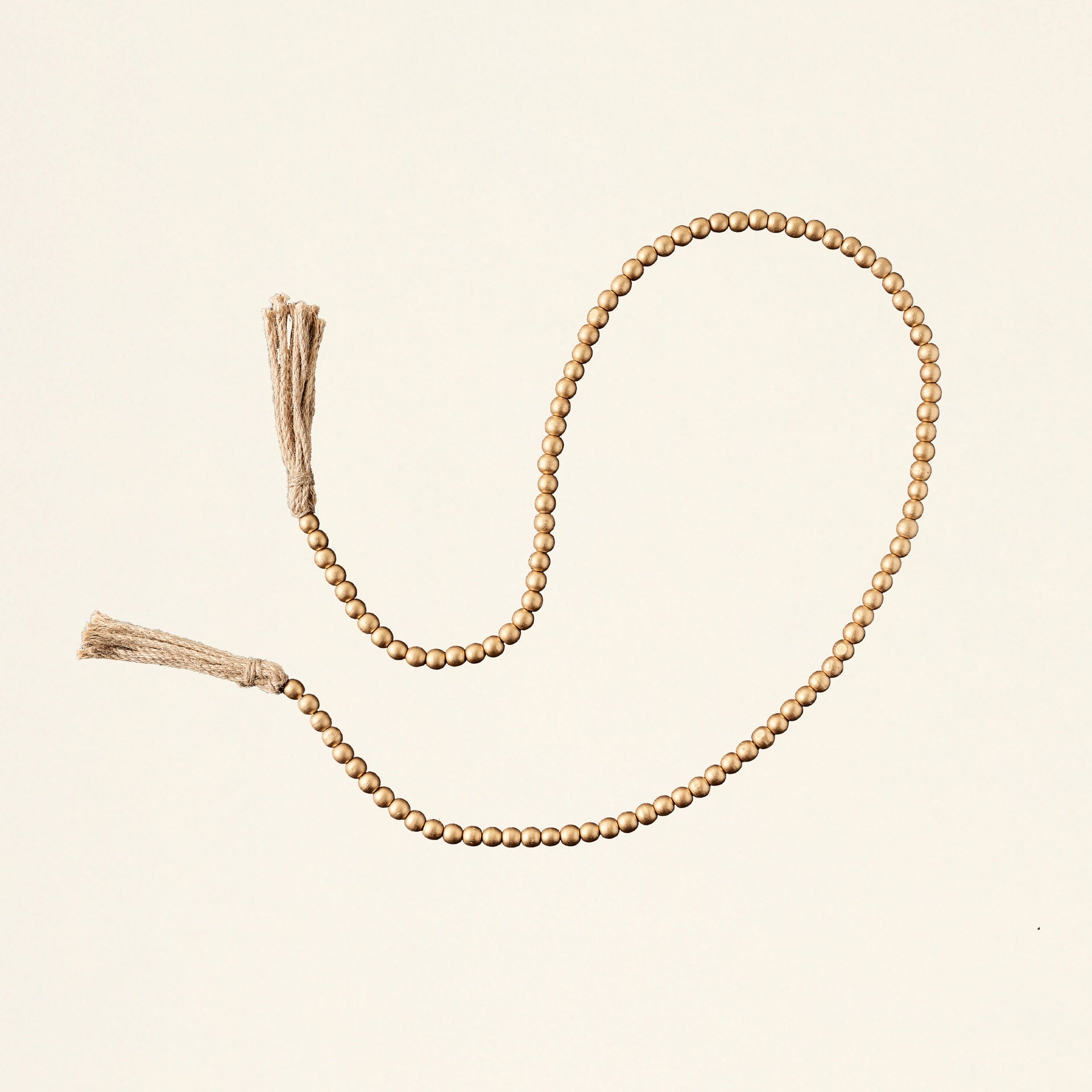 Gold Wood Bead Garland