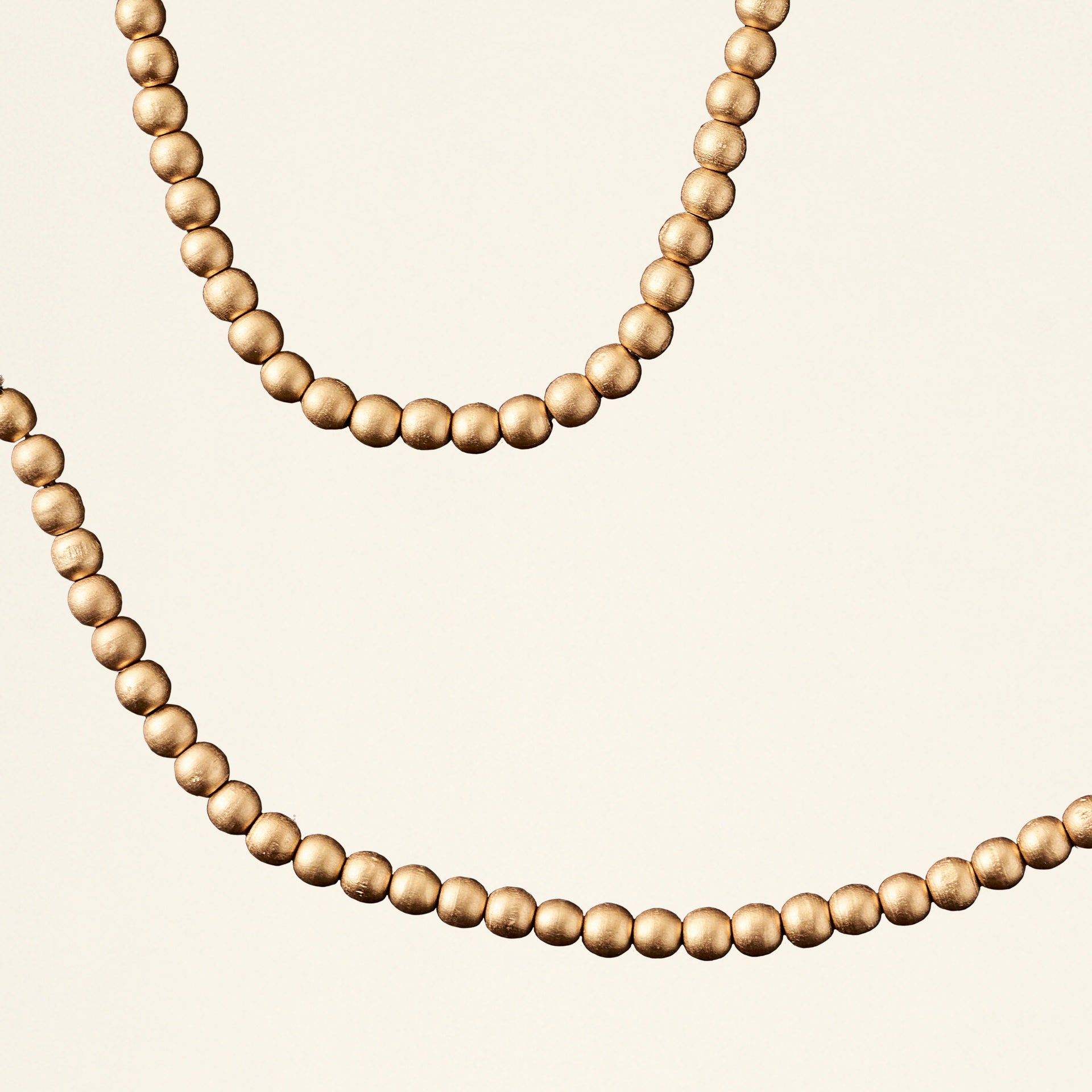 Gold Wood Bead Garland