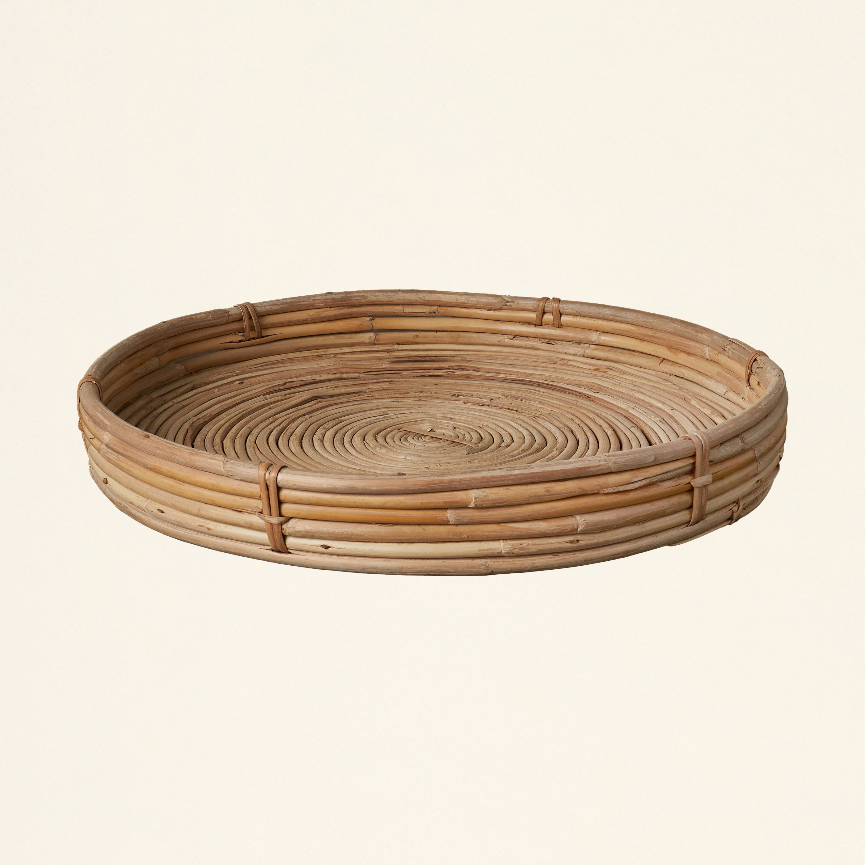 Hand-Woven Cane Tray