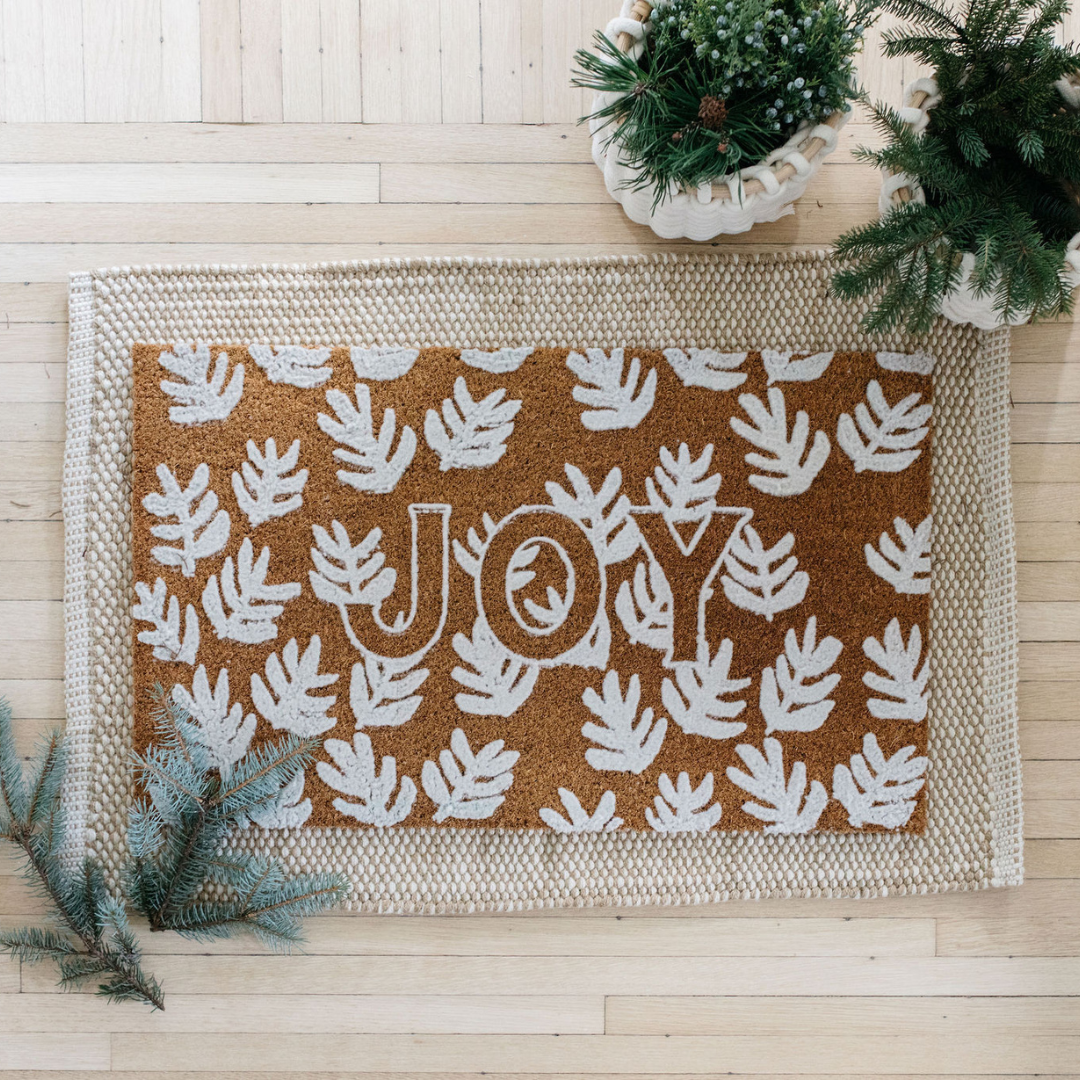 Joy Flocked Doormat