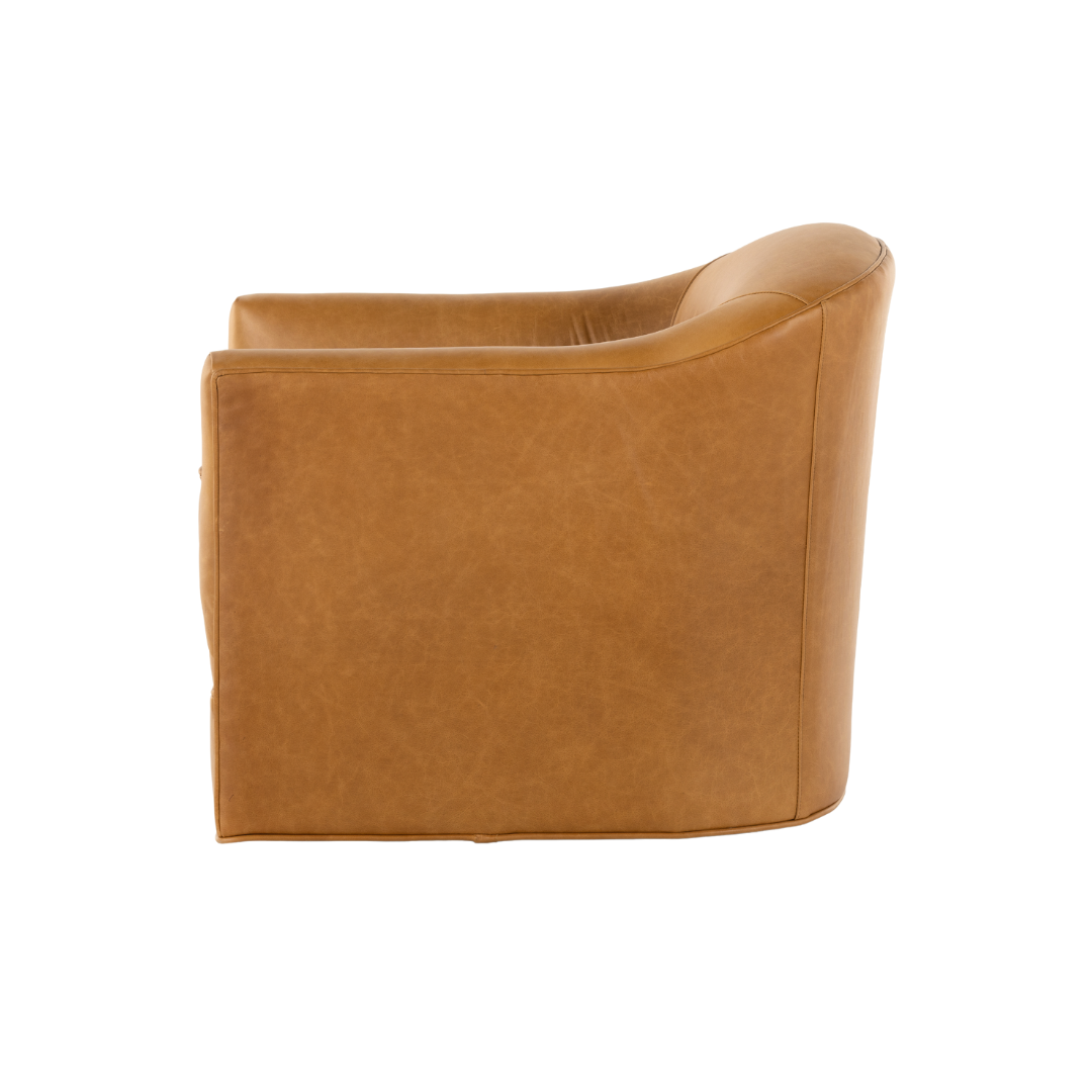 Kelstan Leather Swivel Chair
