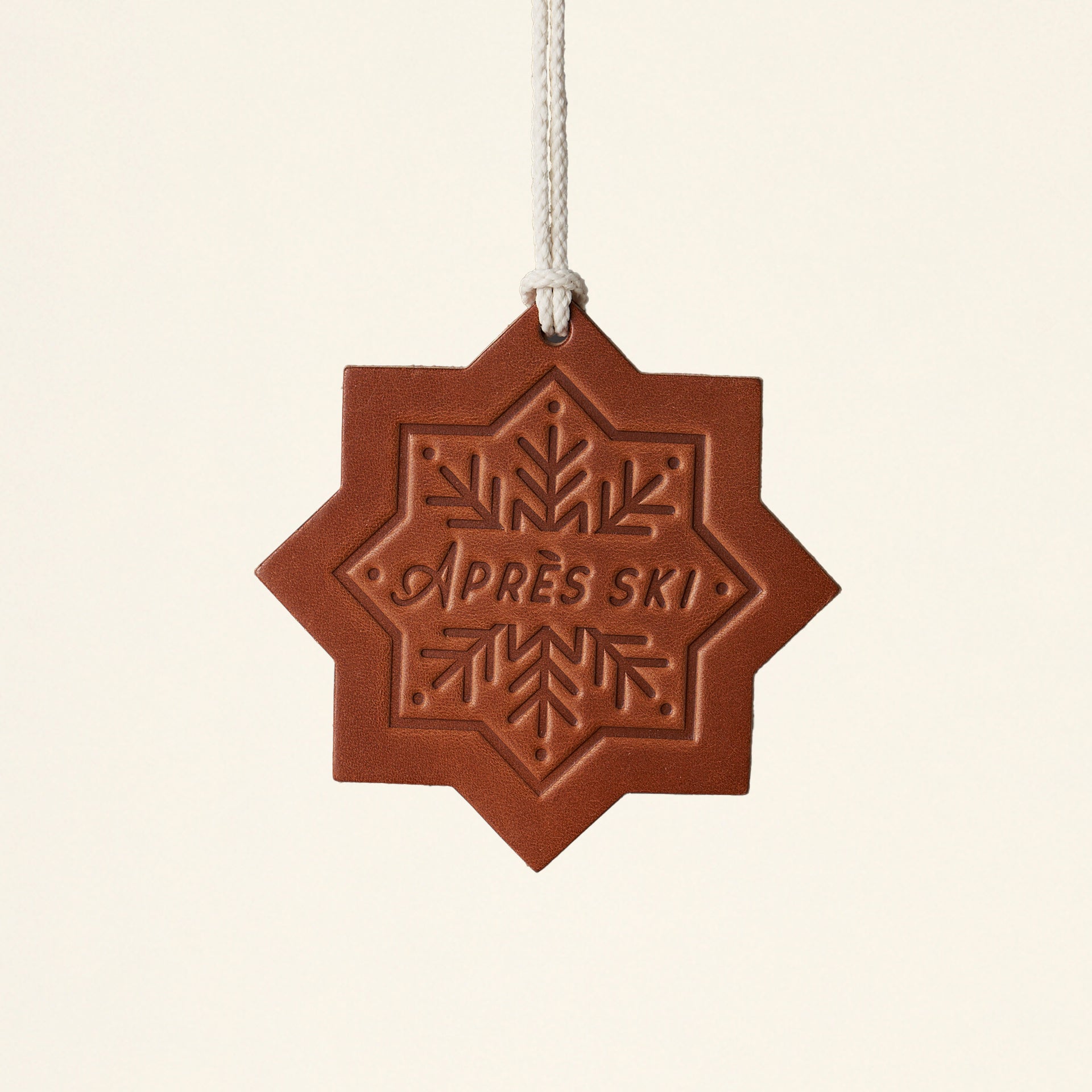 Leather Snowflake Ornament