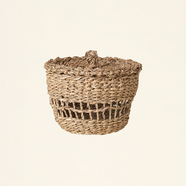 Lidded Seagrass Basket