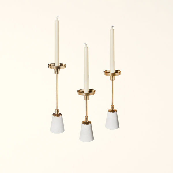 Marble & Brass Candle Holders