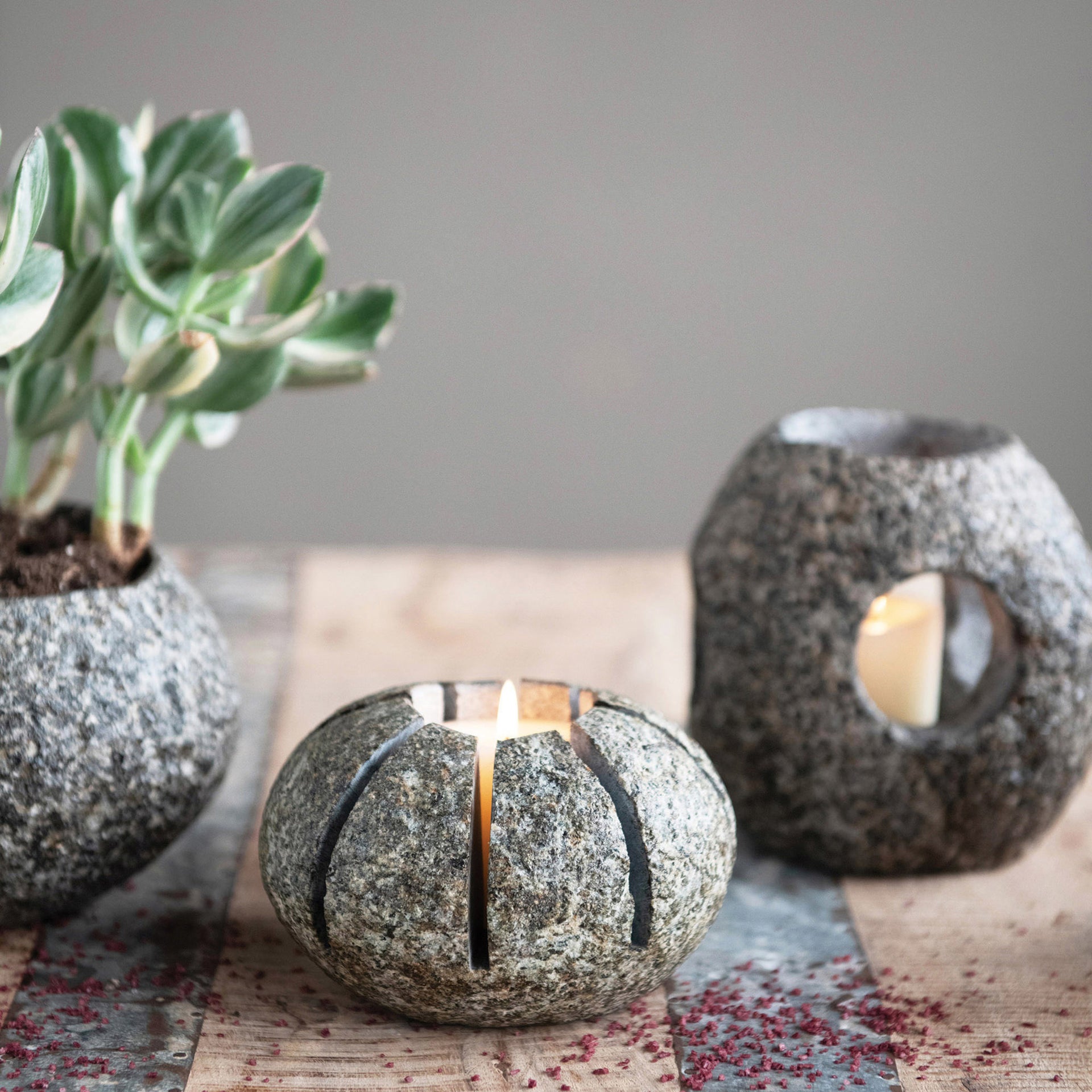 Natural Stone Tealight Holder
