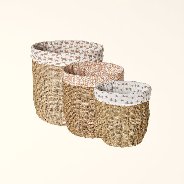 Cotton Lined Baskets