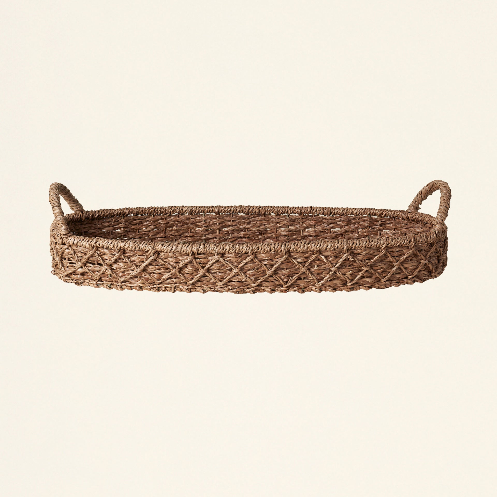 Oval Seagrass Tray with Handles