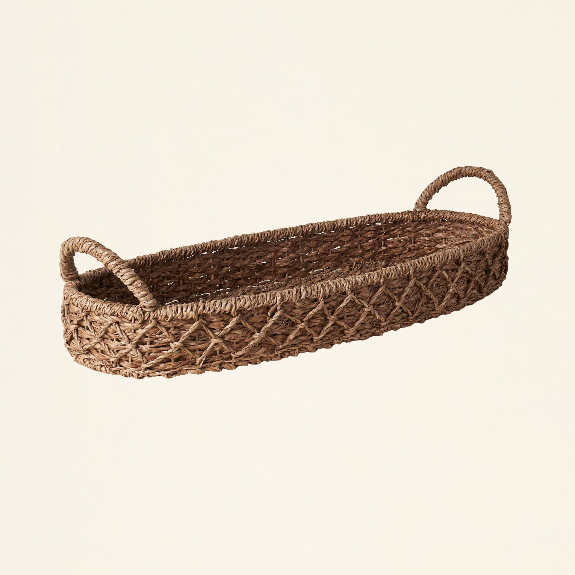 Oval Seagrass Tray with Handles