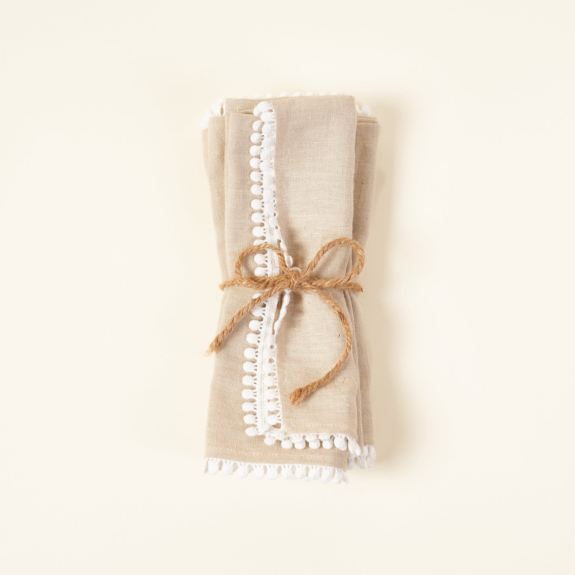 Pom Pom Linen Napkin - Set of 4