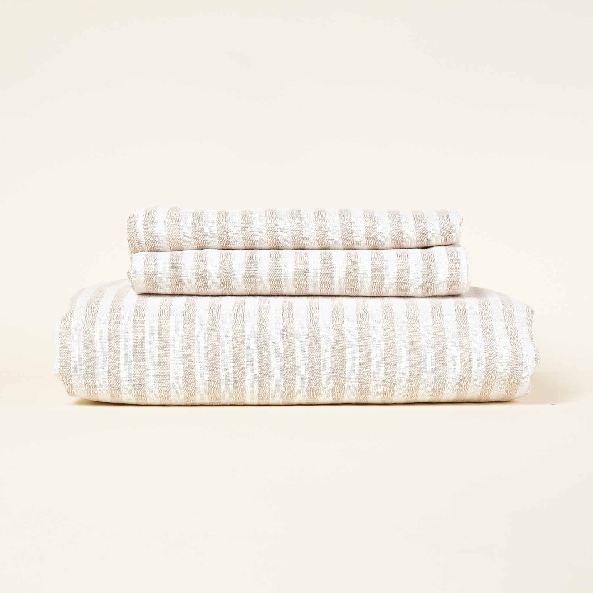 European Linen Duvet Cover Set - Striped