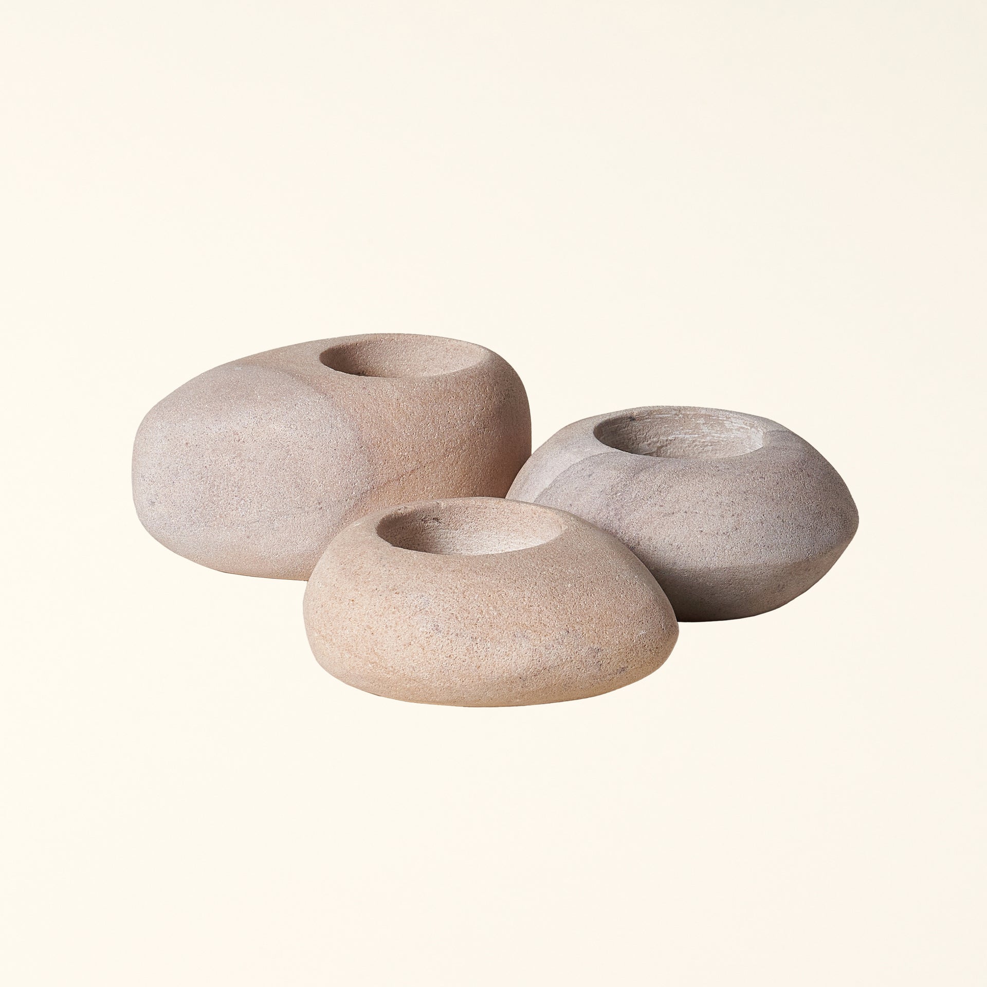 Sandstone Tealight Holder Set