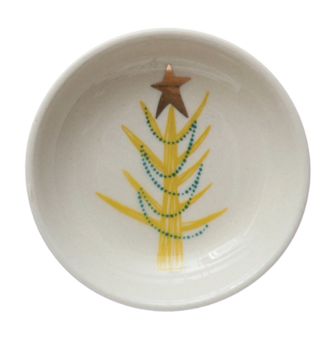 Illustrated Christmas Tree Dishes