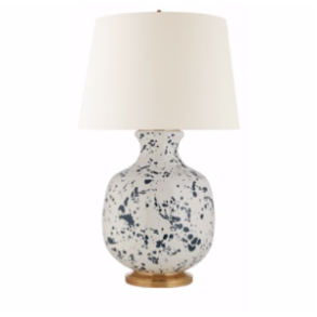 FM Buatta Large Table Lamp in Blue Splatter