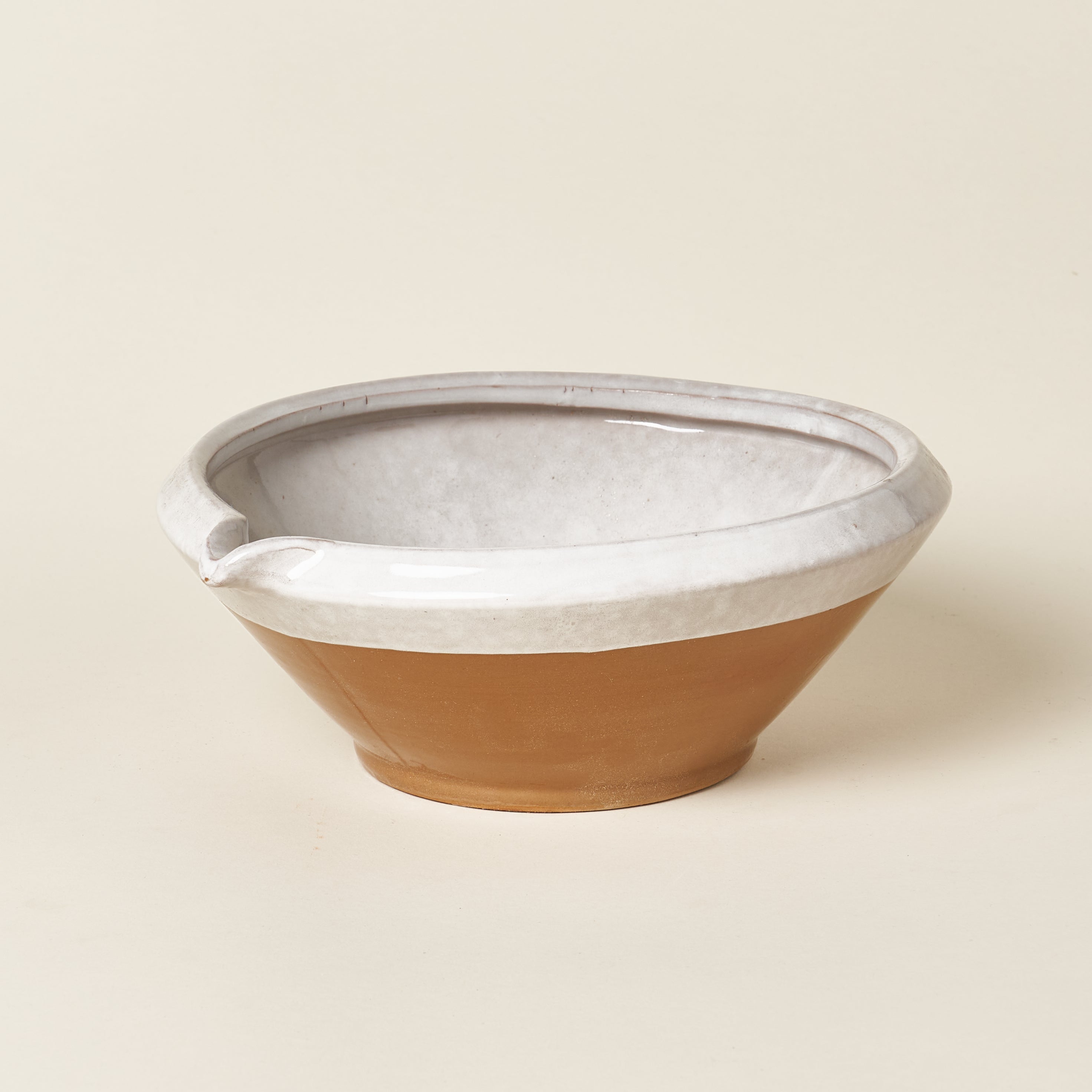 Small Stoneware Batter Bowl with Reactive Glaze