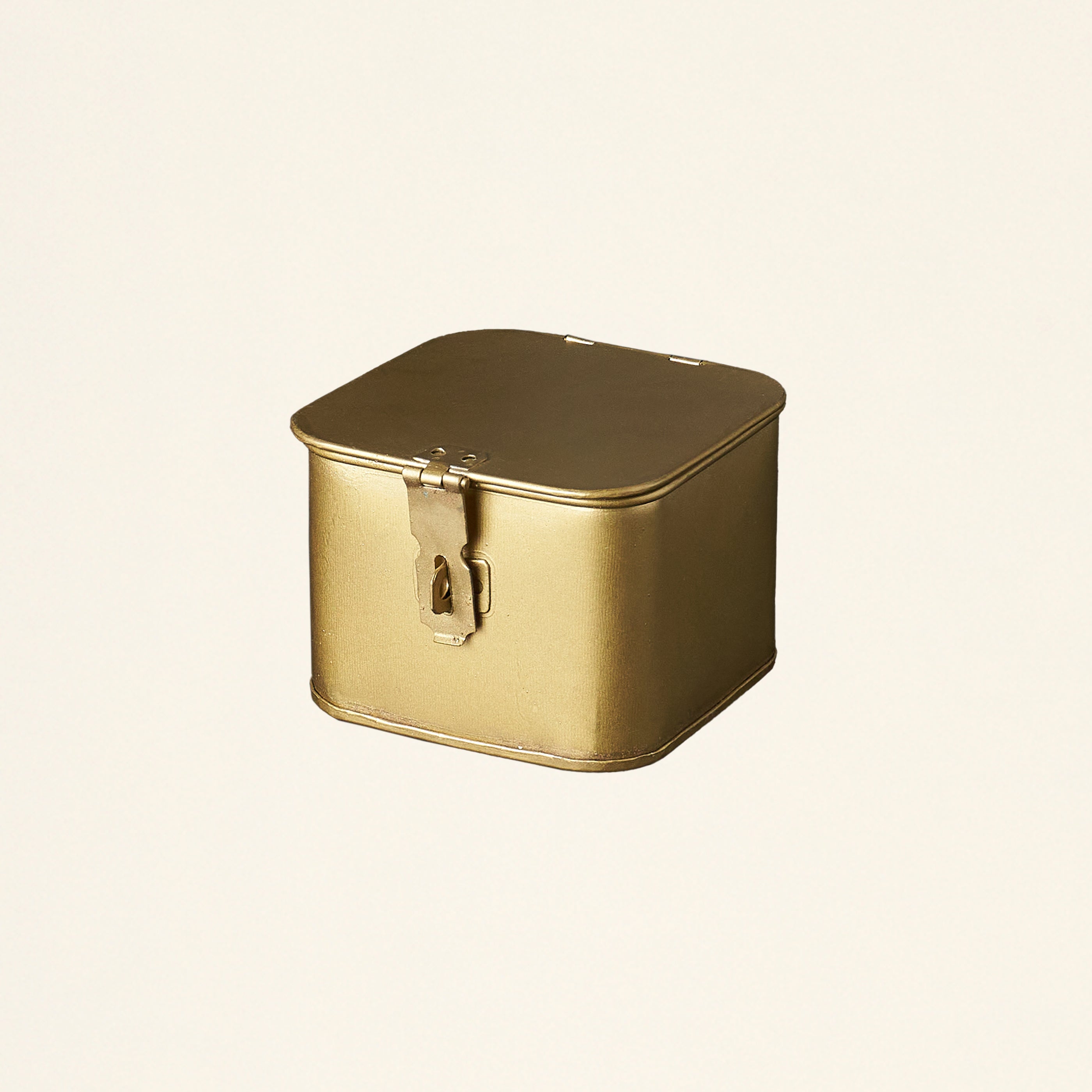 Square Brass Decorative Boxes - Set of 3