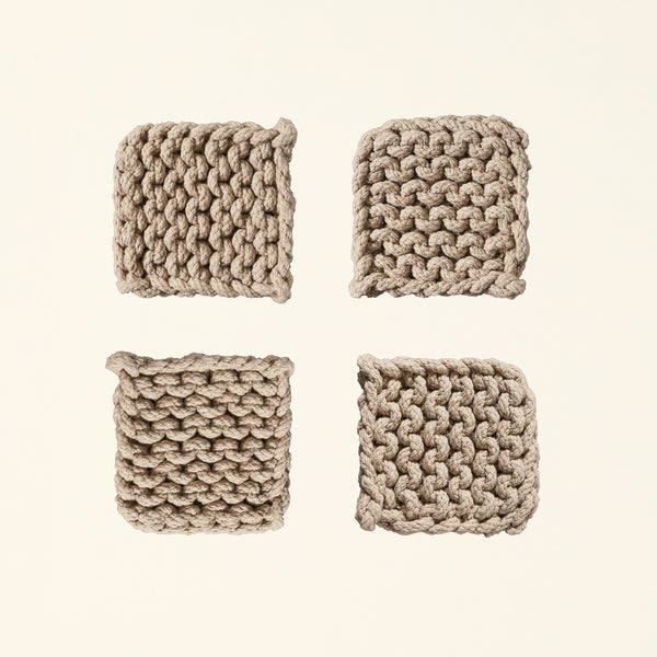 Square Crocheted Coasters - Set of 4
