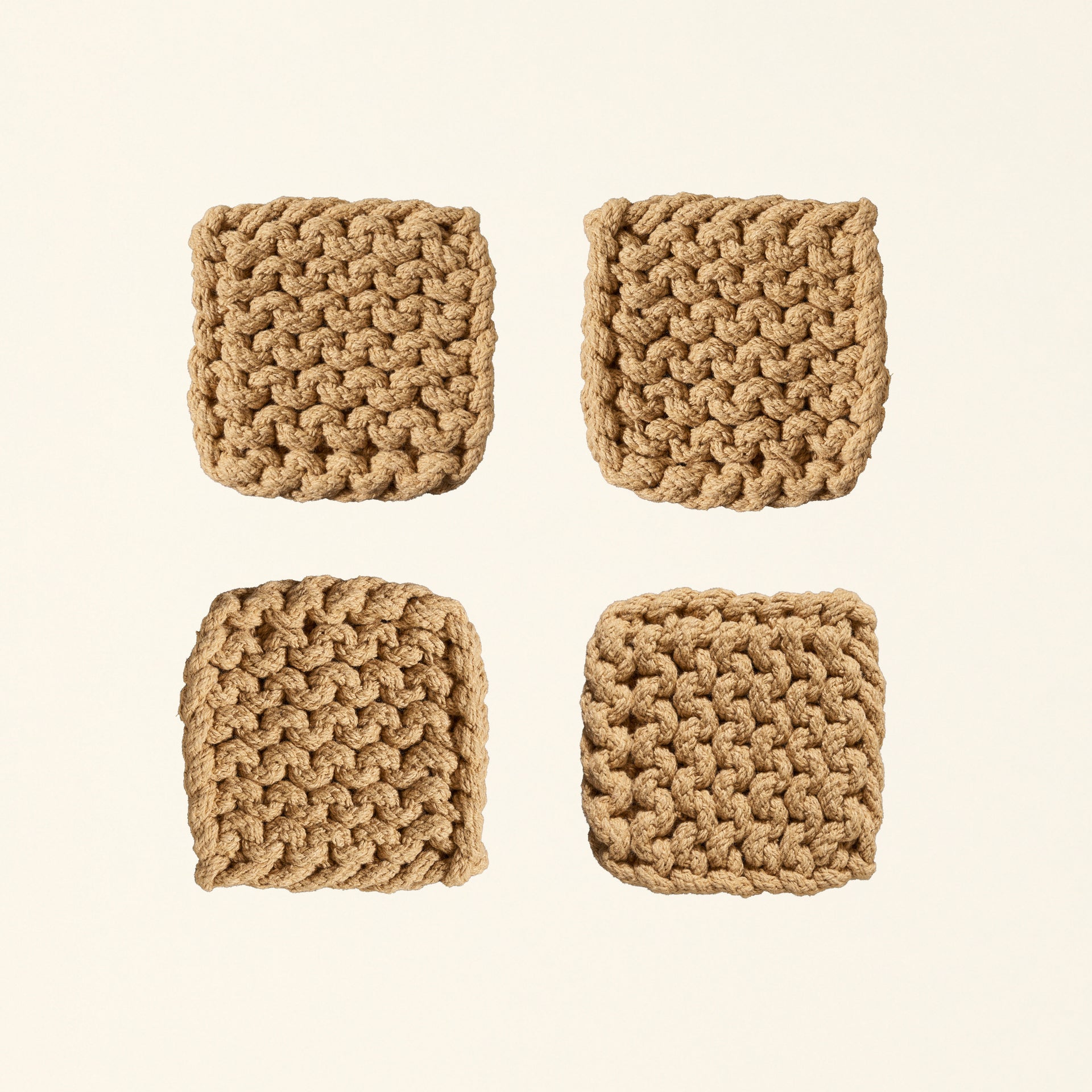 Square Crocheted Coasters - Set of 4