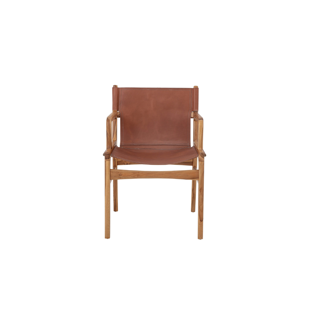 Teak Wood and Leather Chair (Floor Sample)