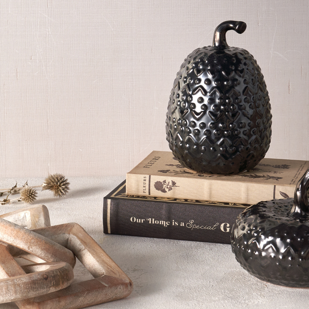 Textured Ceramic Pumpkins