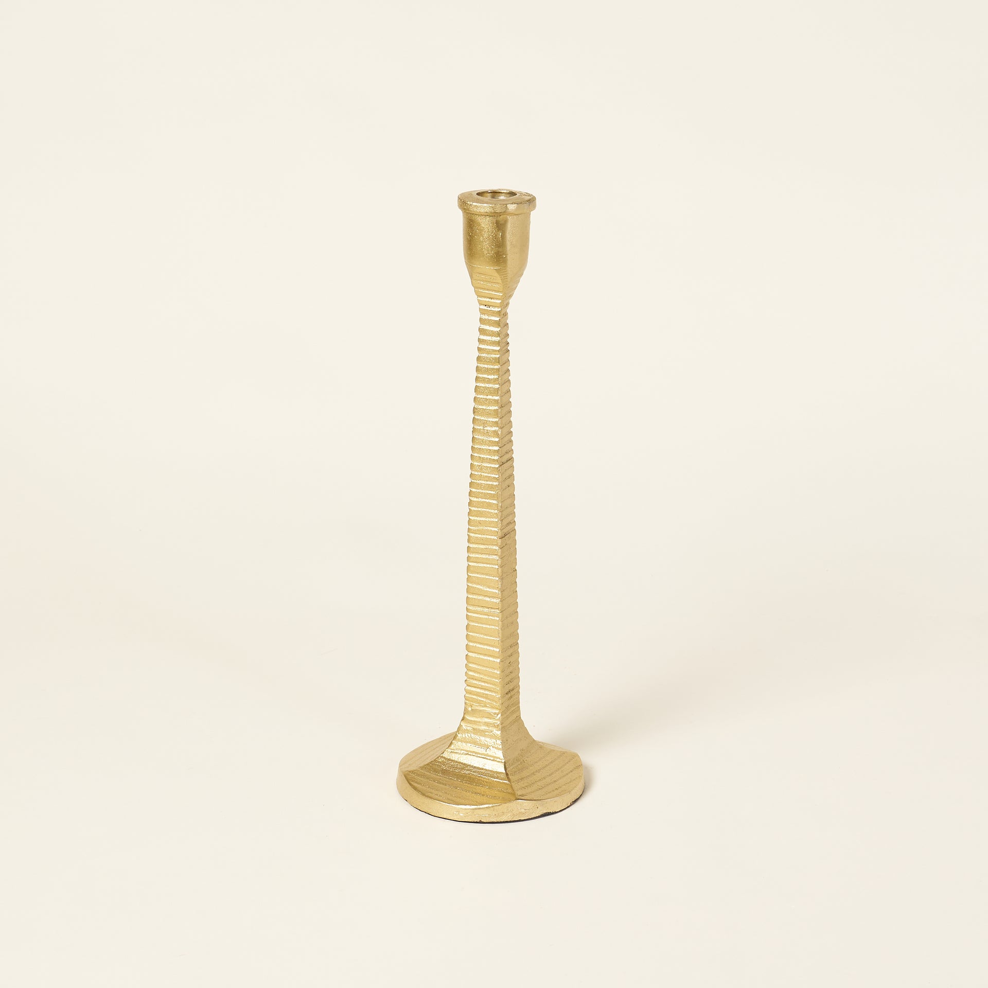 Textured Gold Taper Holder