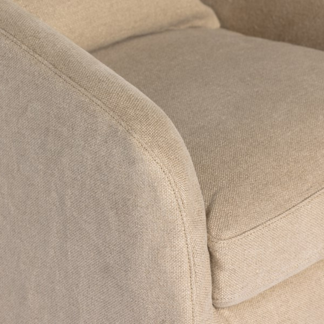 Topanga Slip Covered Swivel Chair