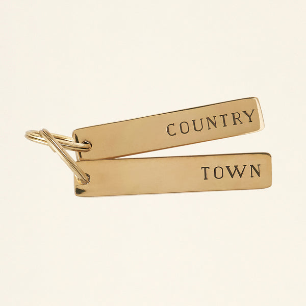 Town & Country Brass Keychains