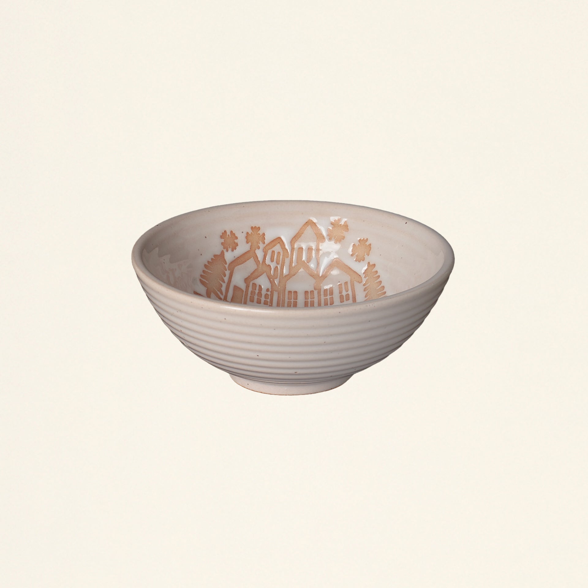 Winter Town Ribbed Bowls - Set of 2