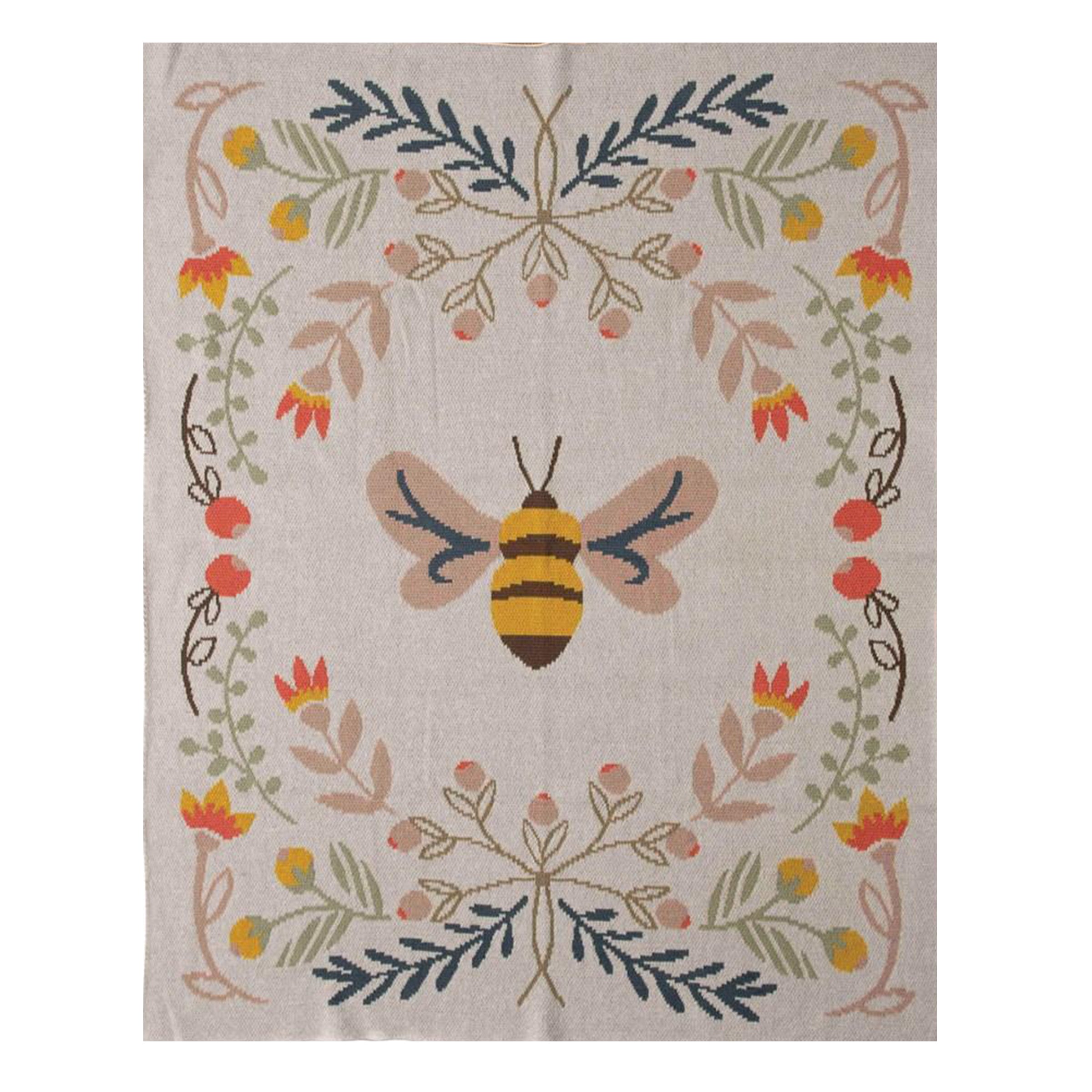 Bee Knit Baby Blanket