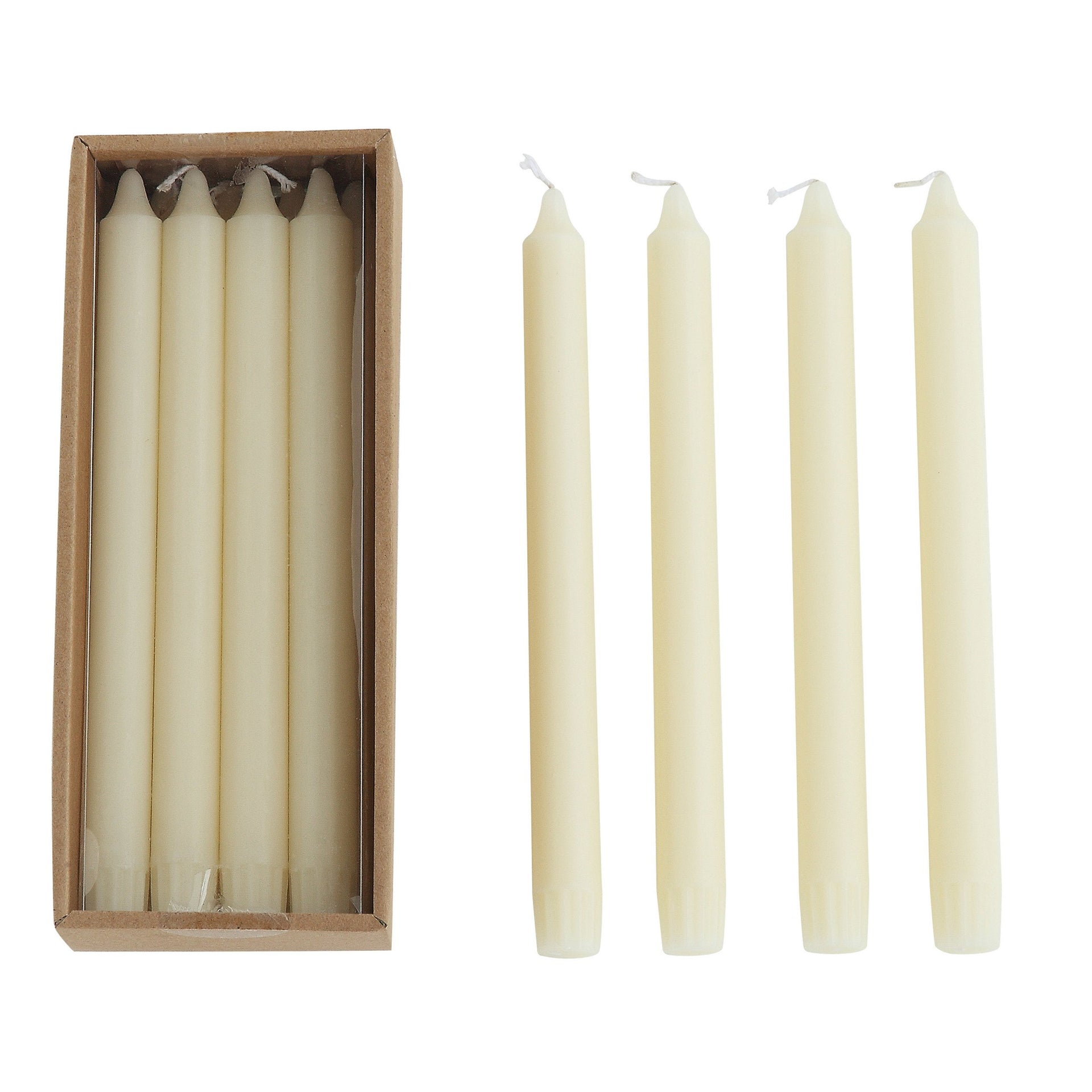 Unscented Taper Candles - Set of 12