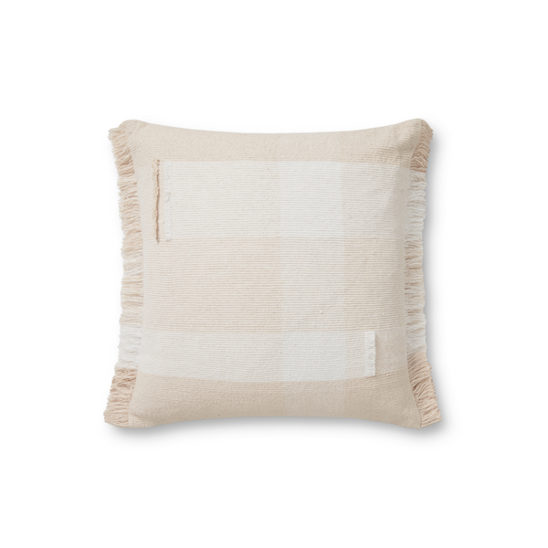 Magnolia Home Cream Plaid Pillow