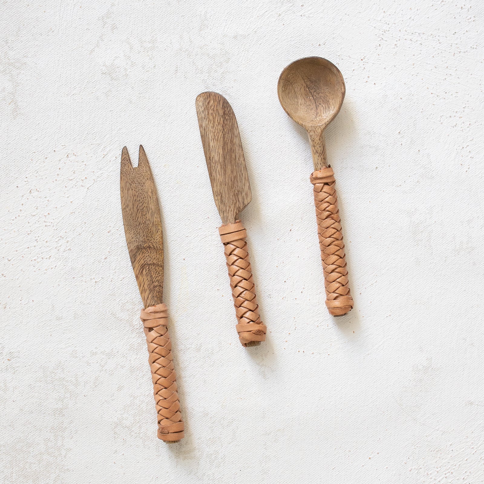 Leather Wrapped Utensils