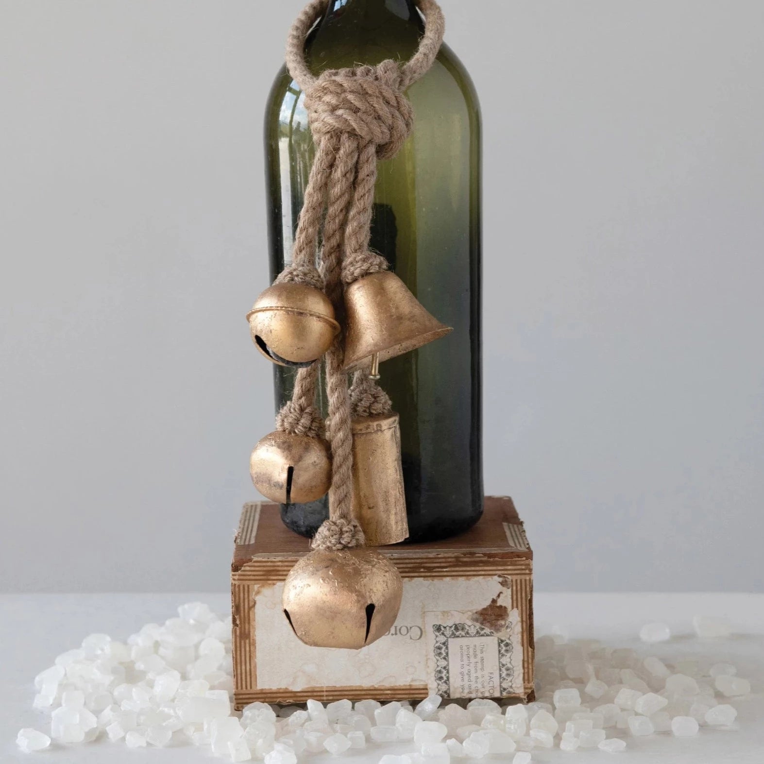 Decorative Metal Bells on Jute Hanger